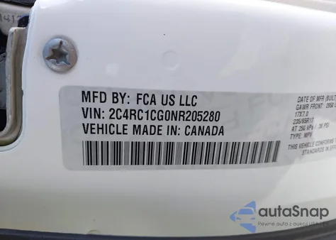 2022 Chrysler Voyager Lx из США, поврежденный, VIN 2C4RC1CG0NR205280